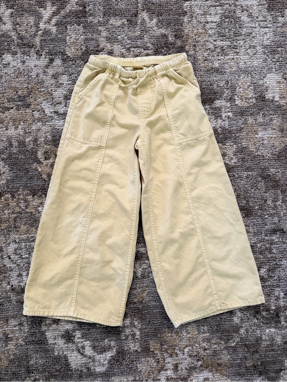Girls yellow wide leg GAP jeans